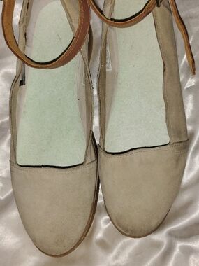 Timberland Tan Suede Ankle-Strap Flats